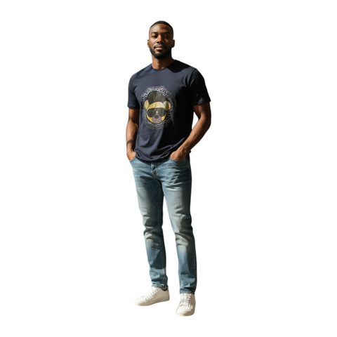 Vialli Crew T-Shirt Labron Navy
