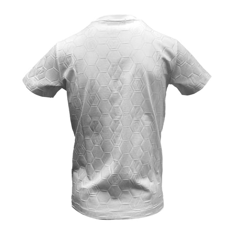 Vialli Lectra Textured Logo T-Shirt | Off-White