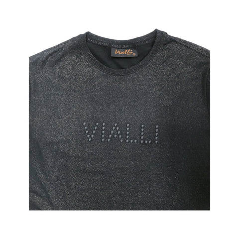 Vialli Exit T-Shirt Gold Dust Black