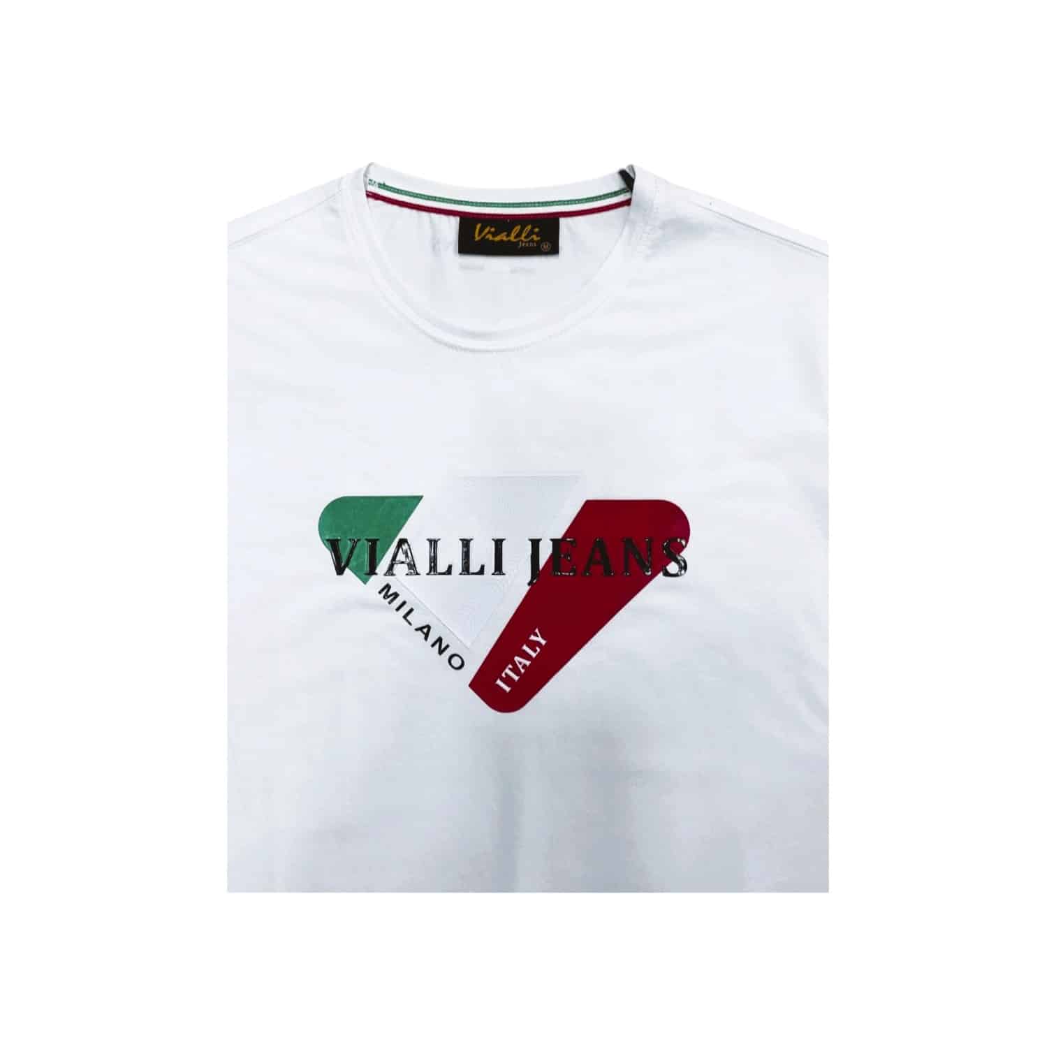 Vialli T Shirt Expall White