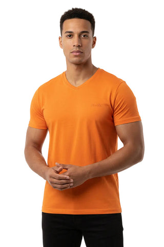 Vialli Vneck T Shirt Bold Orange