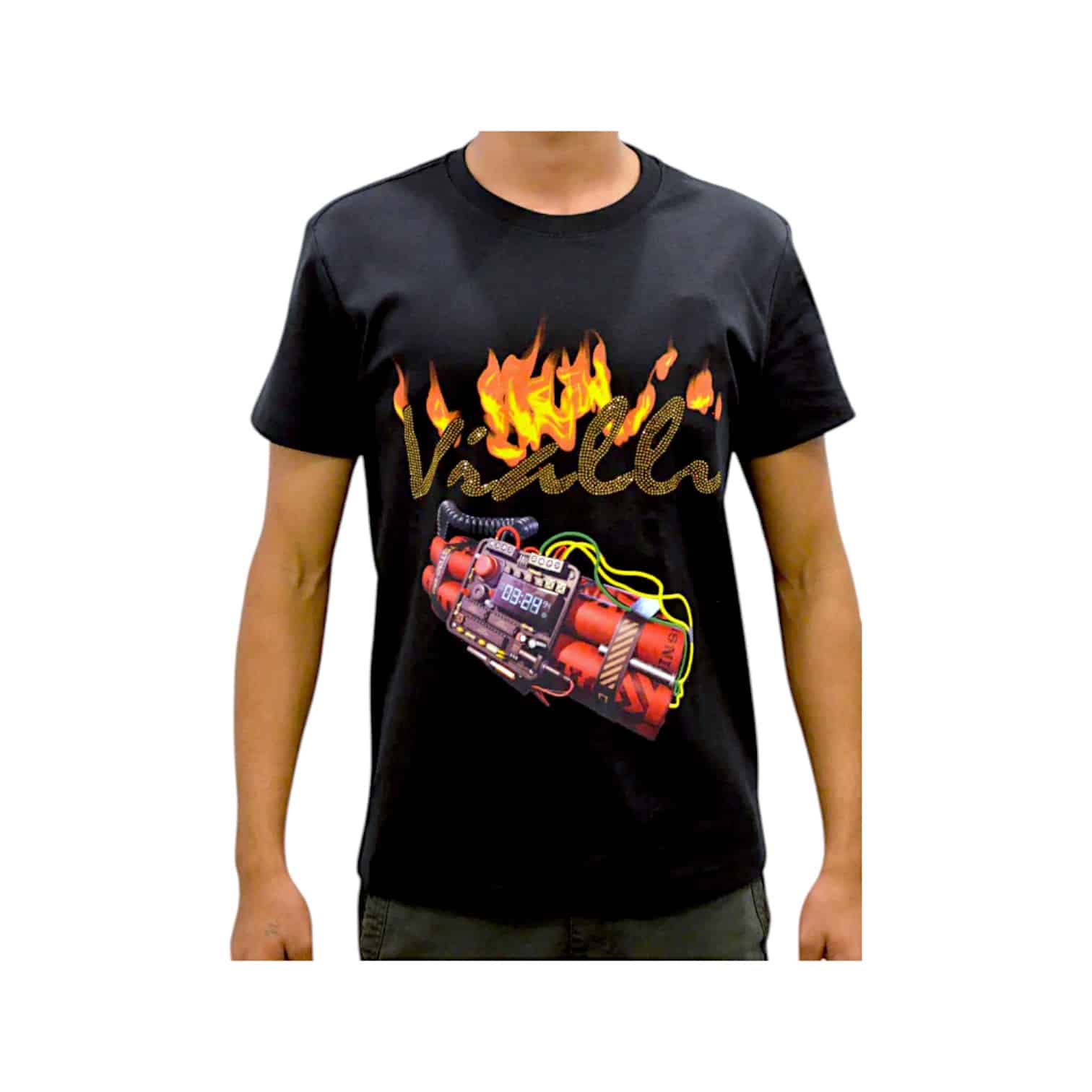 Vialli T Shirt Inflame Bomb Black