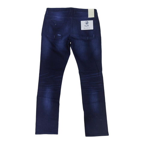 Vialli  Sottle Distressed Slim Fit Jeans Celacki Denim