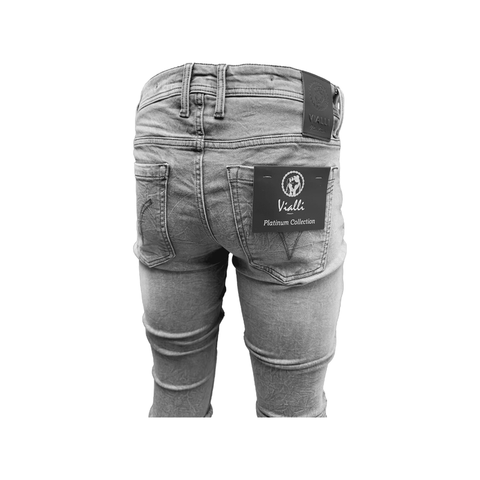 Vialli Scheletrico Distressed Skinny Jeans Icrylica Grey