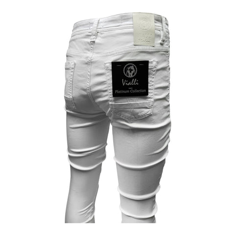 Vialli Jeans Juckichini Ultra Fit - White