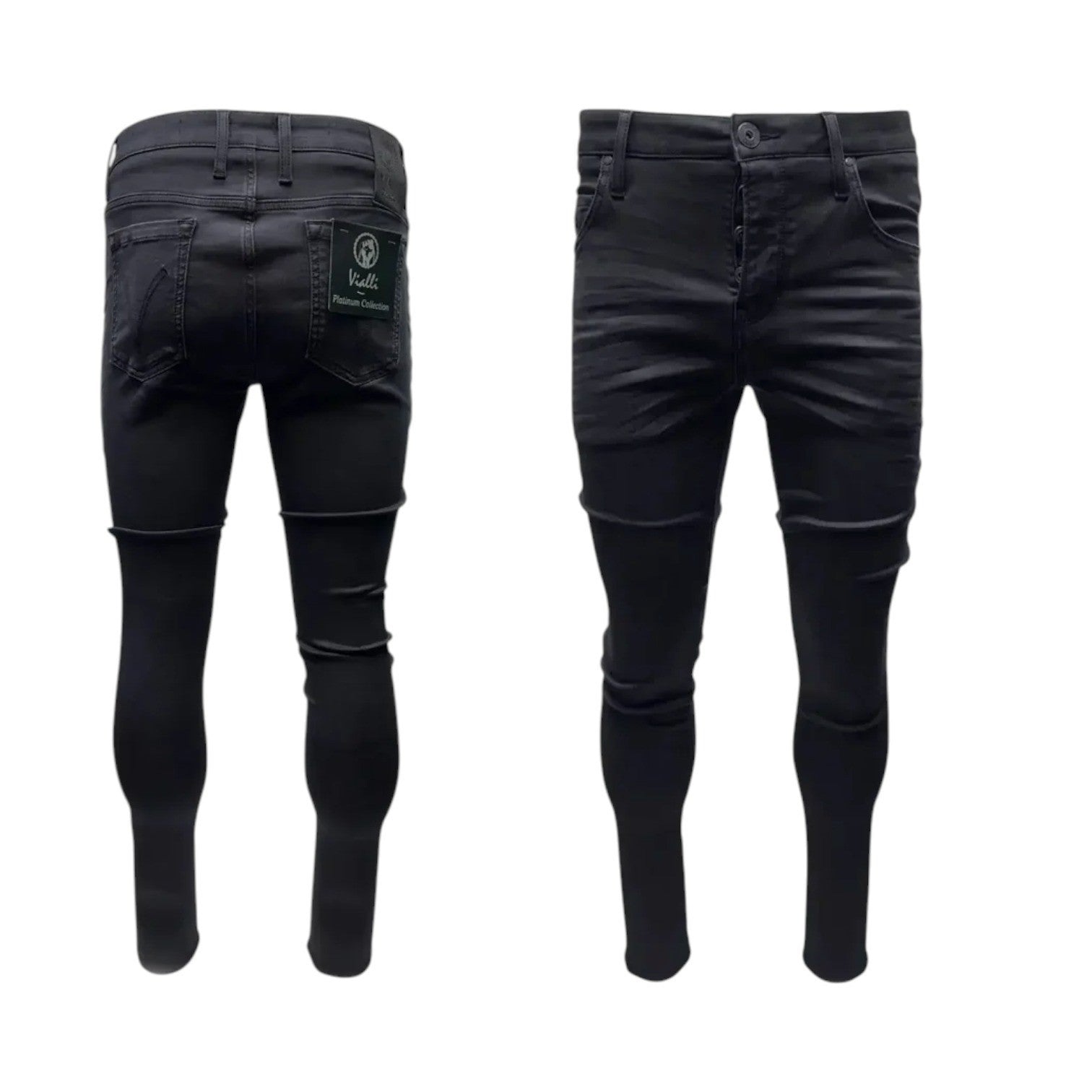 Vialli Jeans Espangozia Ultra Fit Charcoal