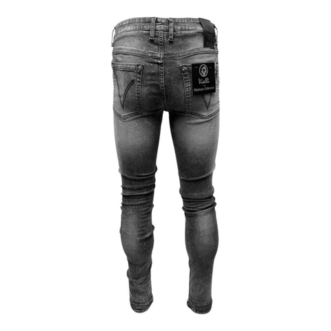 Vialli  Scheletrico Distressed Skinny Jeans Jocavic Grey