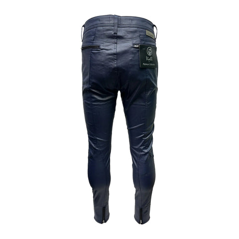 Vialli Luca Wax Ultra-Fit Jeans - Blue