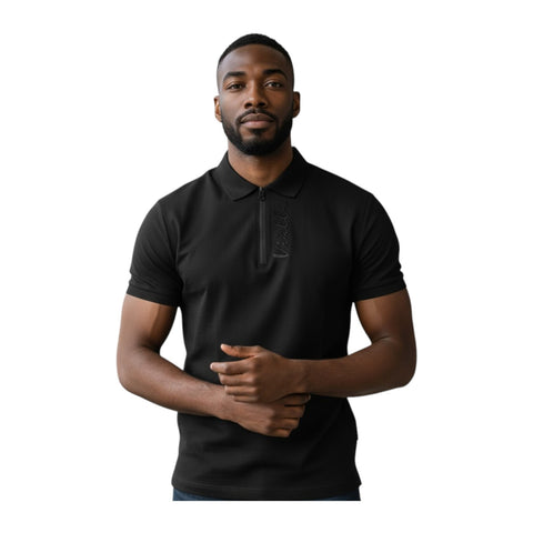 Vialli Jaffar Golfer | Black – Streetwear Polo Shirt
