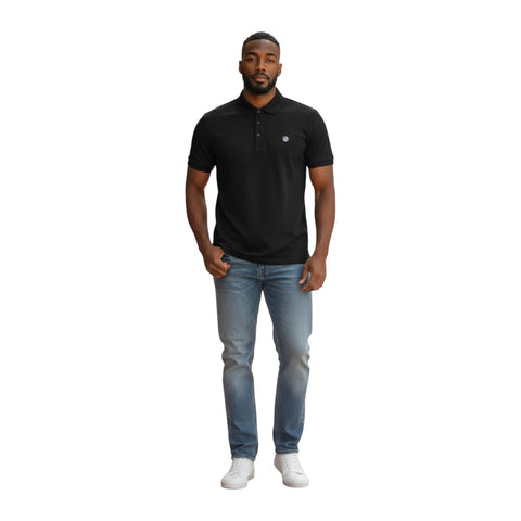 Vialli Lanni Golfer Black Classic Polo Shirt