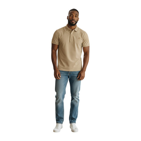 Vialli Lanni Golfer Khaki Classic Polo Shirt
