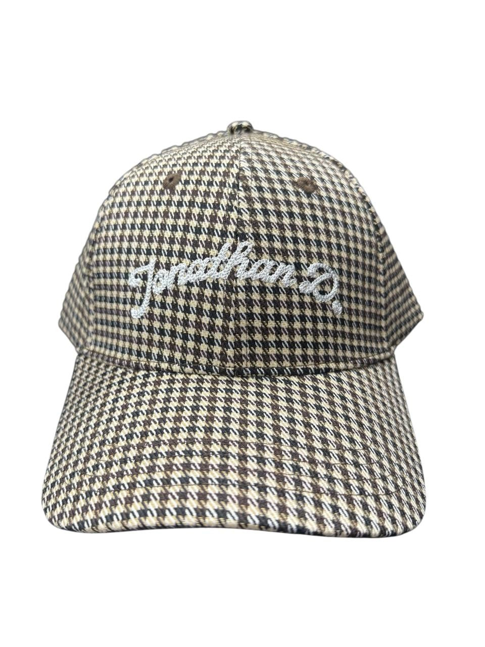 Jonathan D Houndstooth Baseball Cap – Vintage Brown Multi