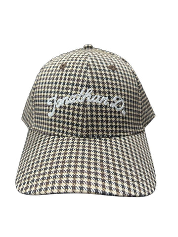 Jonathan D Houndstooth Baseball Cap – Vintage Brown Multi