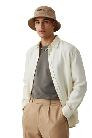 Vialli Bucket Hat Iigowr Sandy Tan