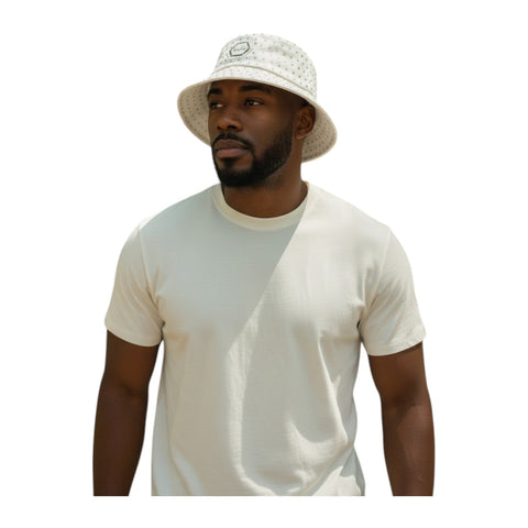 Vialli Fellantro Bucket Hat – Cream | Stylish & Soft Cotton Bucket