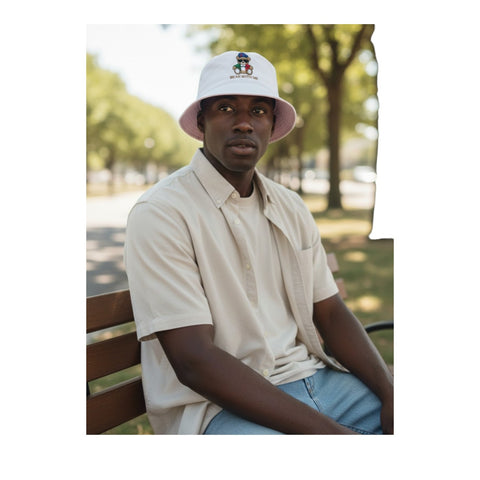 Vialli Jessiaus Reversible Bucket Hat White/Pink