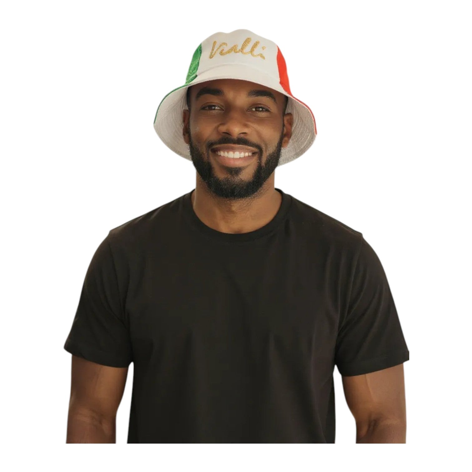 Vialli Depakio Bucket Hat White/Red/Green – Stylish Summer Streetwear Hat