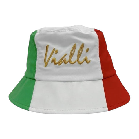 Vialli Depakio Bucket Hat White/Red/Green – Stylish Summer Streetwear Hat