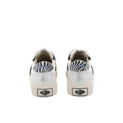 Palladium Ace Lo Mix Leather Sneaker – Stark White Jet Black