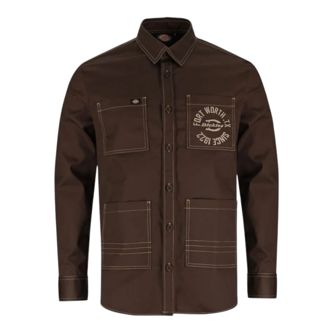 Dickies Shirt Logan LS Carpenter - Chocolate