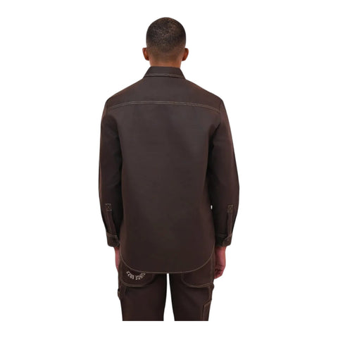 Dickies Shirt Logan LS Carpenter - Chocolate