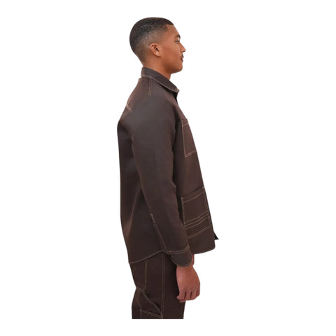 Dickies Shirt Logan LS Carpenter - Chocolate