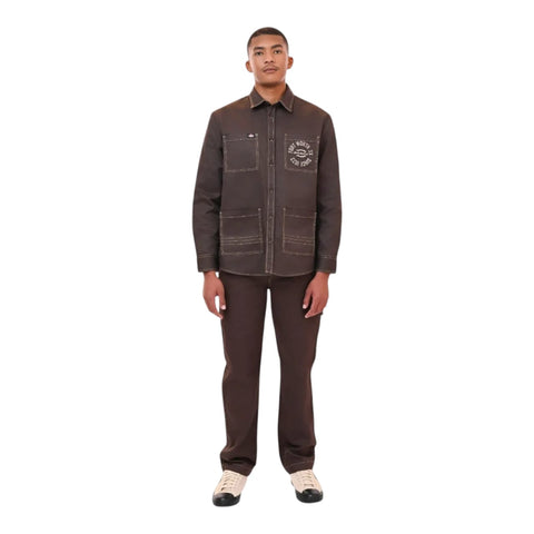Dickies Shirt Logan LS Carpenter - Chocolate