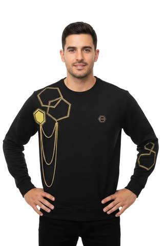 Vialli Sweatshirt Chainhex Black