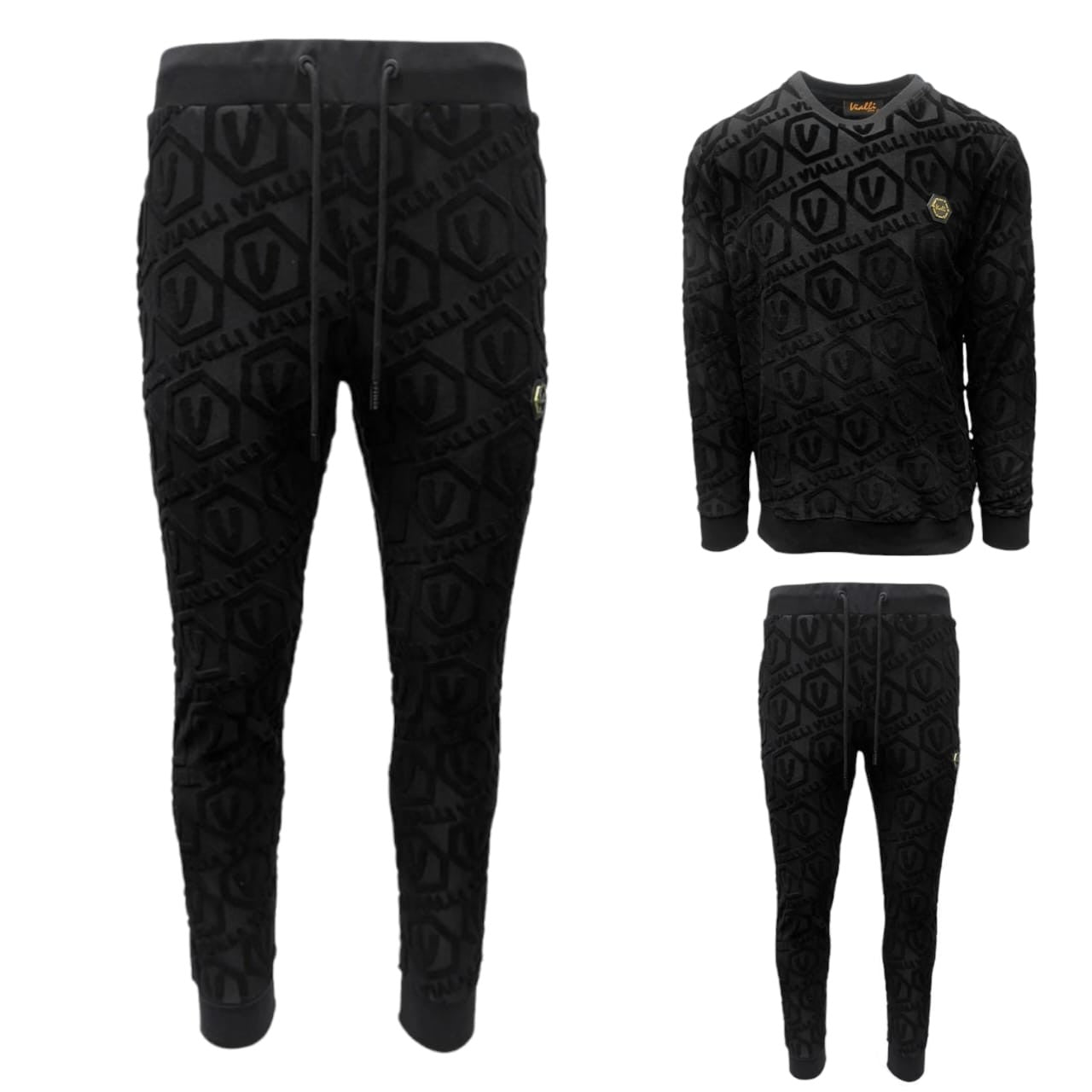 Vialli Grizzly Track Pant - Black
