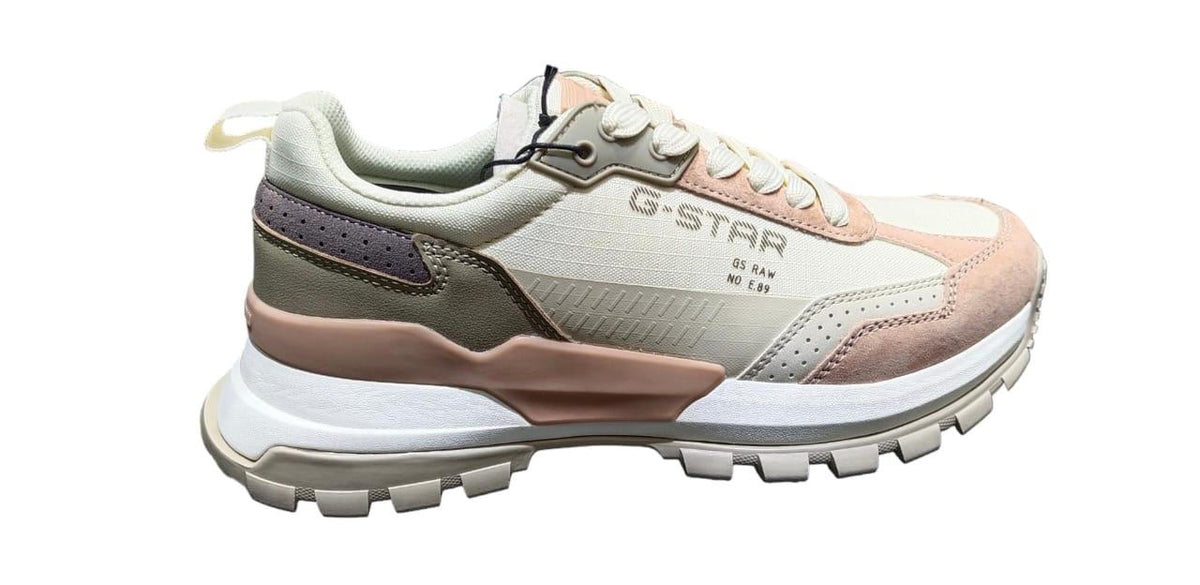 G Star Sneaker Ladies Rackam Off White/Old Pink