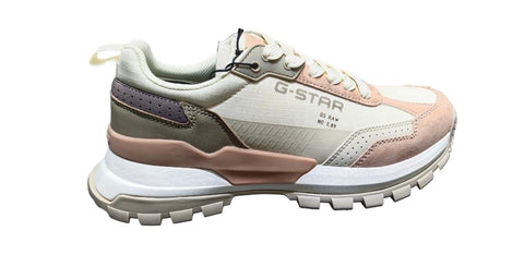 G Star Sneaker Ladies Rackam Off White/Old Pink