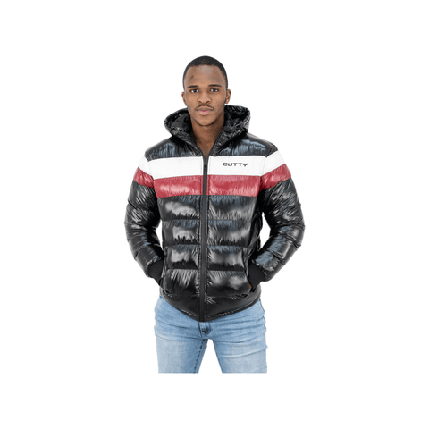 Cutty Sterling Puffer Jacket Black/Red