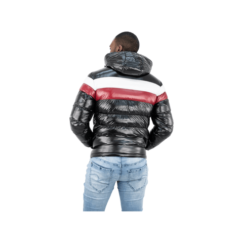 Cutty Sterling Puffer Jacket Black/Red