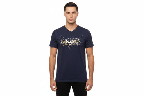 Vialli Vneck T Shirt Dovvy Navy