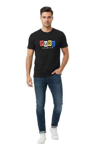 Pure Premium Block T Shirt Black