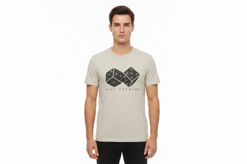 Pure Premium Diced T-Shirt Cream