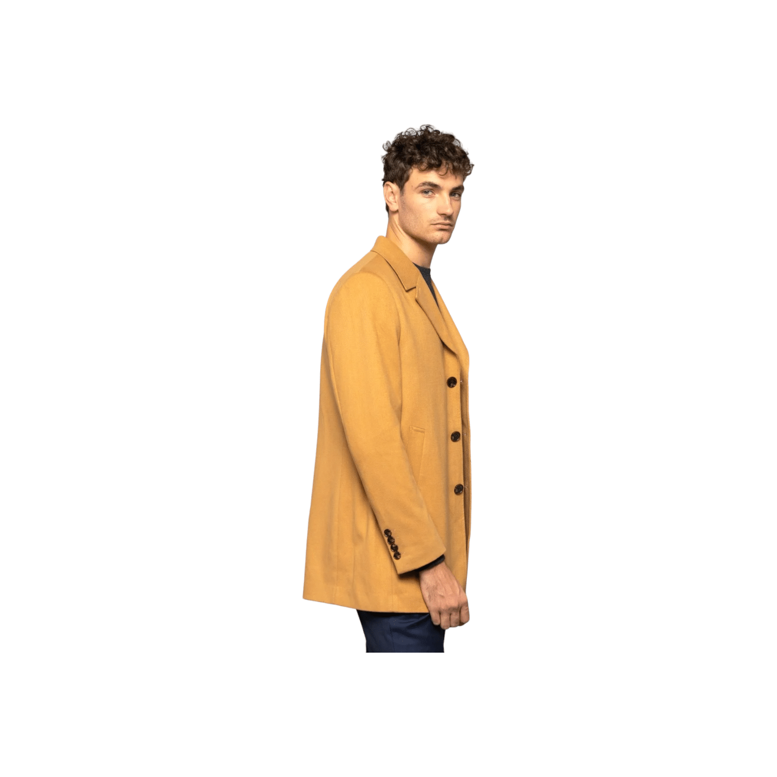 Polo Mens Melton Coat Dark Stone