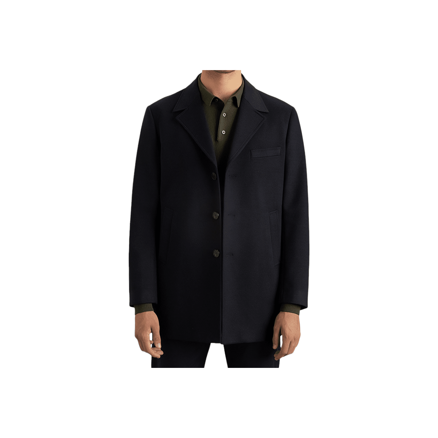 Polo Mens Melton Coat Black