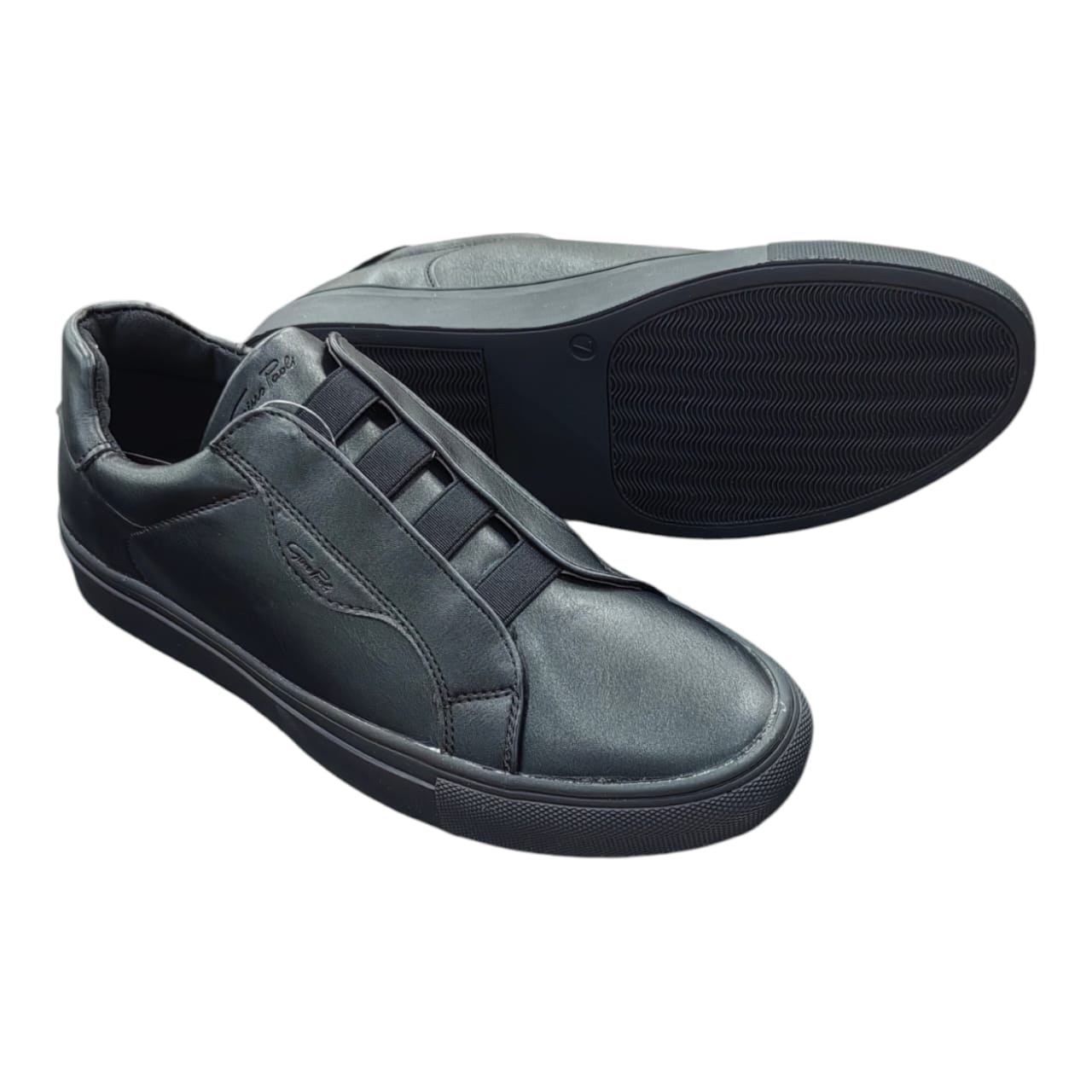 Gino Poali Axel Men's Slip-On Sneaker - Black