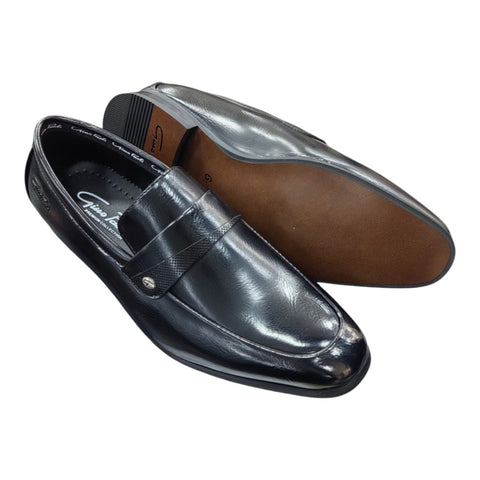 Gino Paoli Remmy Mens Slip-On Formal Shoes – Black