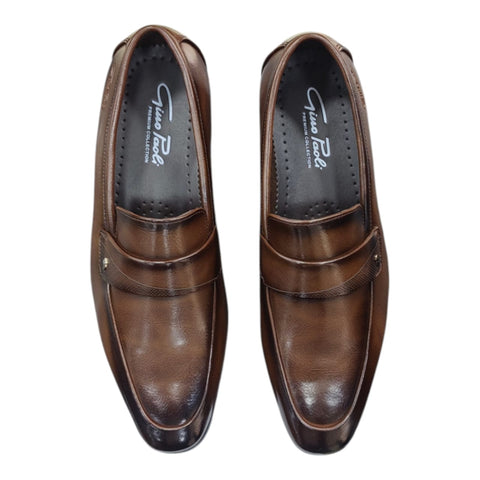 Gino Paoli Remmy Men's Slip-On Formal Shoes - Brown
