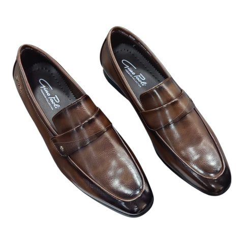 Gino Paoli Remmy Men's Slip-On Formal Shoes - Brown