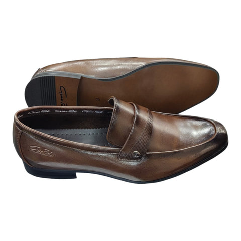 Gino Paoli Remmy Men's Slip-On Formal Shoes - Brown