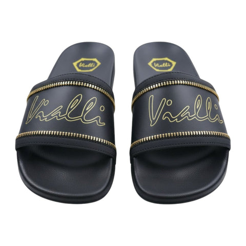 Vialli Sandles Slides Riodesigo Black/Gold