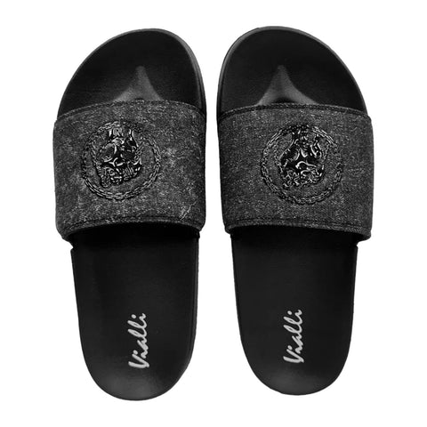 Vialli Seagar Slide Sandal – Black | Men’s Casual Slip-On Sandal