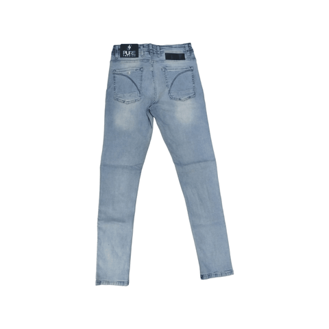 Pure Premium Ripped Jeans Washed Blue