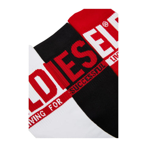 Diesel Socks 3Pack Black/White/Red