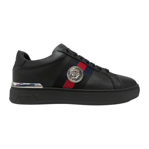 Vialli Sardar Black Sneaker – Leather Low-Top Men’s Shoe | Premium Streetwear