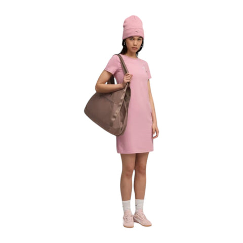 Puma Dress Essential Tee Logo Slim Poised Pink