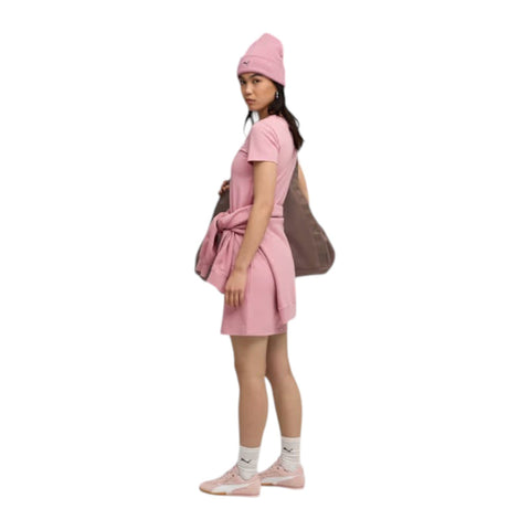 Puma Dress Essential Tee Logo Slim Poised Pink